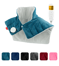 Comfytemp Heating Pad for Neck and Shoulders and Back, 2.6lb Weighted Electric Heat Pad for Pain Relief, Large FSA Eligible Heated Wrap, 9 Heat Settings, 11 Auto-Off, Gifts for Women Men Mom Dad