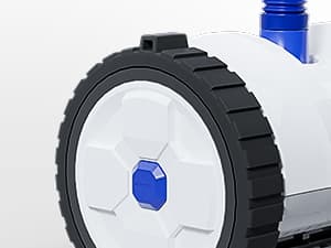 (2025 Upgrade) VINGLI Automatic Suction-Side Pool Vacuum Cleaner, Powerful Wall-Climbing Sweeper for Inground Pools, Includes 39.6ft Tangle-Free Hose (Blue&White)