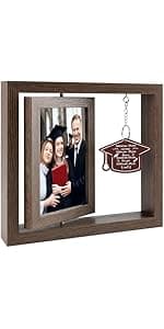 Then & Now Anniversary Picture Frame - 1-99 Years Anniversary Wedding Gift for Couple, Engagement Bridal Shower Gifts for Couples Wood Photo Frame Holds 2 4x6 Inches Photos