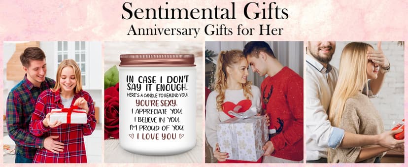 NANOOER Gifts for Her Girlfriend, Anniversary Wedding Birthday Gift for Women Wife, Unique Romantic Gift for Her Lavender Candle, Funny Valentines Anniversary Birthday Gifts for Her,Girlfriend, Wife