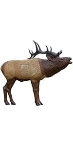 Rinehart 1/3 Scale Woodland Elk 3D Archery Target | Scaled Elk with Replaceable Vital Insert | Broadhead & Field Point Compatible | Self-Healing Foam | Made in USA
