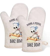 Miracu Oven Mitt, Funny Kitchen Cooking Oven Mitts, Pink Kitchen Accessories, Cute Baker Stuff, Baking Gifts for Women Mom, House Warming Gifts New Home Apartment, for Christmas Birthday Housewarming