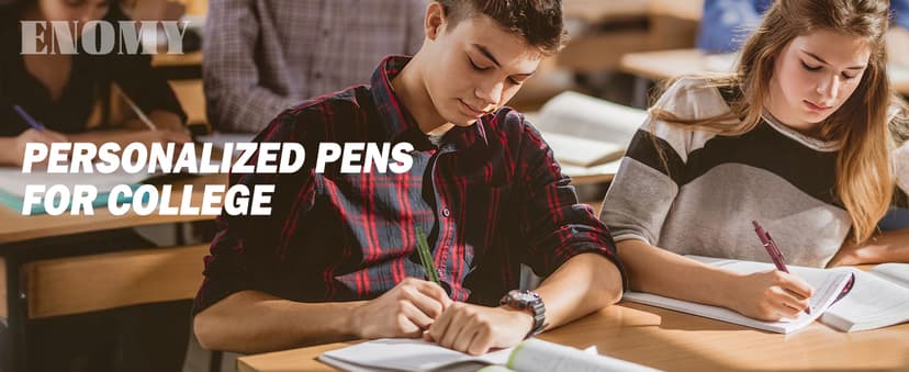 ENOMY Personalized Ballpoint Pens with Logo/Name/Text, Black Ink Custom Engraved Pen in Bulk, Ideal for Christmas Gifts, Birthday Presents, College, Offices & Businesses