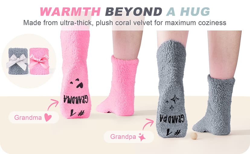 Breezy Valley Grandparent Gifts, Christmas Gifts for Grandma Grandpa from Grandkids - Best Ever Grandparents Gift Ideas, Grandma Grandpa Mugs Socks Set