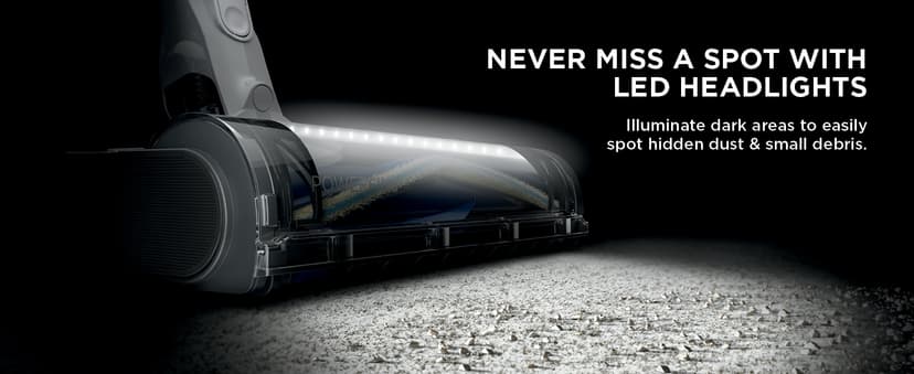 Shark PowerPro Reveal Plus Cordless Vacuum, FloorDetect & Dirt-Reveal Technology, HEPA Filter, Carpet & Hard Floor, Rechargeable, Charcoal, IZ376H