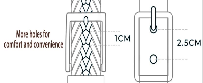 YOORAN Leather Braided Belts Men Golf Belt 1 3/8" Woven Belt Casual Jeans Gift Box