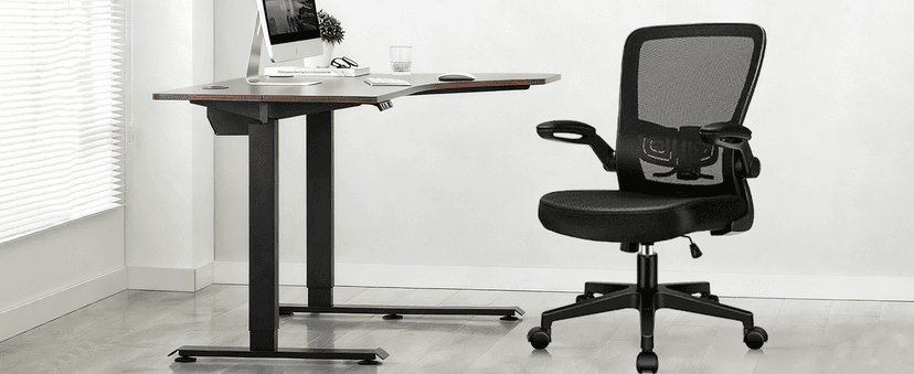 KLASIKA Desk Chairs with Wheels, Ergonomic Mesh Office Chair Adjustable Height and Swivel Lumbar Support Home Office Chair with Flip Up Armrests (8PK)