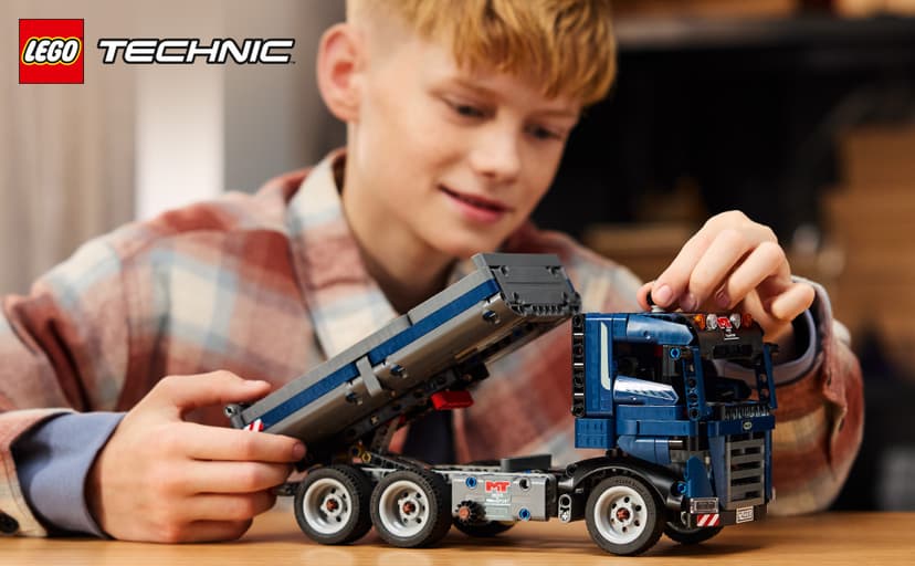 LEGO Technic Tipping Dump Truck Toy - Construction Truck Building Toy for Kids, Boys and Girls, Ages 9+ - Gift for Birthdays - W/Realistic Features - 42203 B0DJ1D4SHD