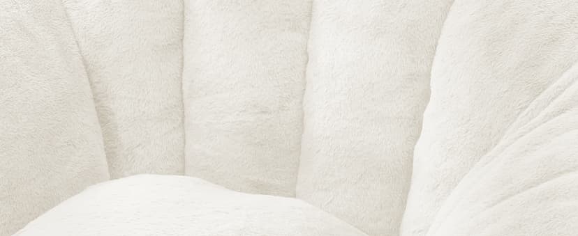 Bean Bag Chair for Adults, Soft Faux Fur Giant Beanbag Chairs, Oversized Cozy Bean Bag Couch Large Reading Chair, Comfy Bean Bag Sofa for Living Room, Bedroom & Dorm, Beige