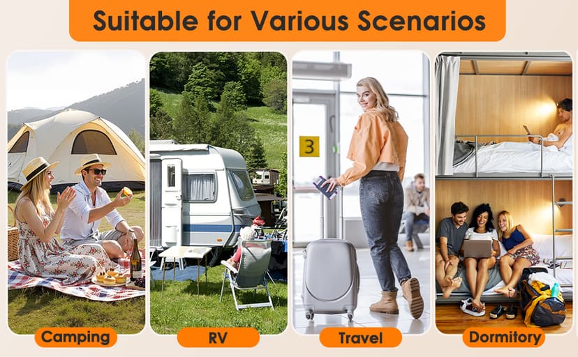 Portable Washing Machine, 7000mAh Rechargeable Wireless Washer with 10 PCS Clothespins Deep Cleans Baby Clothes Underwear Socks Delicates 1.5L Mini Washer for Travel Camping Dorm RV Apartment (Khaki)