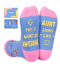 HAPPYPOP Gifts For Women Men - Aunt Uncle Grandparent New Parents Socks, Mothers Father Day Socks