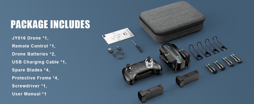 Drone with Camera for Adults and Beginners, 1080P HD FPV Foldable Mini Drone for Kids, 2 Batteries, Carrying Case, Trajectory Flight, Gravity Control, One-Key Takeoff/Landing, 360° Flip, Toys for Gift