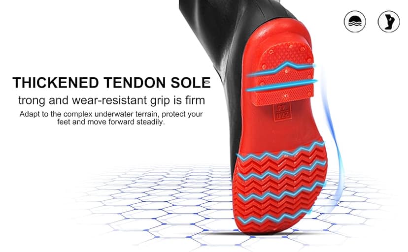 YAOYAO LAND Fishing Waders with Boots for Men Waterproof Wader PVC Waterproof Wader Ideal for Fly Fishing