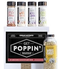 Urban Accents MOVIE NIGHT Popcorn Kernels and Popcorn Seasoning Variety Pack (set of 8) - 3 Non-GMO Popcorn Kernel Packs and 5 Gourmet Popcorn Snack Seasoning