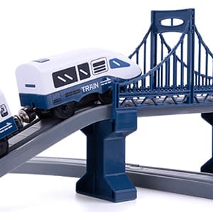 Train Sets for Boys 4-7, Battery Operated Train Set with Tracks(Magnetic Connection), Compatible with Thomas, Brio, Chuggington, Gifts for 3 4 5 6 Years Old (City)