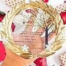 50th Anniversary Wedding Unique Gifts Ideas Crystal Plate with Gold Leaf Wreath - 50th Anniversary Wedding Gifts for Parents Couple - Cardinal Style