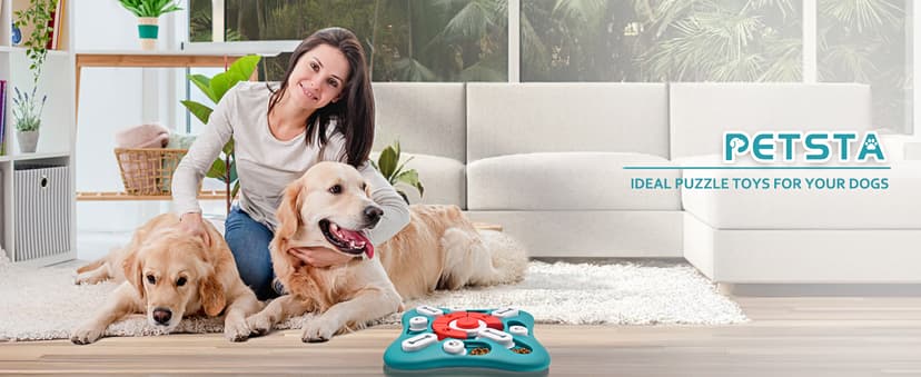 PETSTA Dog Puzzle Toys, Treat Dispensing Dog Enrichment Toys for IQ Training and Brain Stimulation, Interactive Mentally Stimulating Toys as Gifts for Puppies, Cats, Dogs B09XXPCB4T