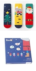 Baby Christmas socks 4 Pack 3-6 -12-18-24 months for boy girl babies Infant cotton fuzzy sock Gifts
