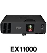 Epson Pro EX11000 3-Chip 3LCD Full HD 1080p Wireless Laser Projector, 4,600 Lumens Color/White Brightness, Miracast, 2 HDMI Ports, USB Power for Streaming, Built-in 16W Speaker