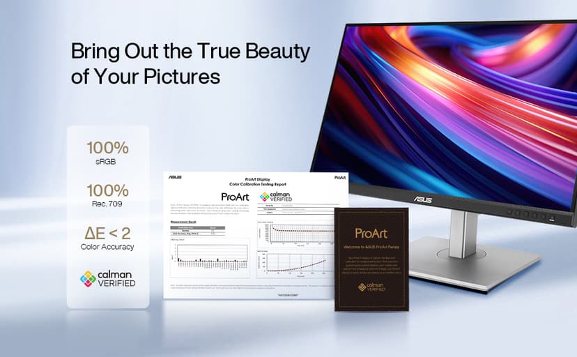 ASUS ProArt Display PA247CV 24-inch Monitor – IPS, Full HD (1920 x 1080), 100% sRGB, 100% Rec. 709, Color Accuracy ΔE < 2, Calman Verified, USB-C, Compatible with Laptop & Mac Monitor