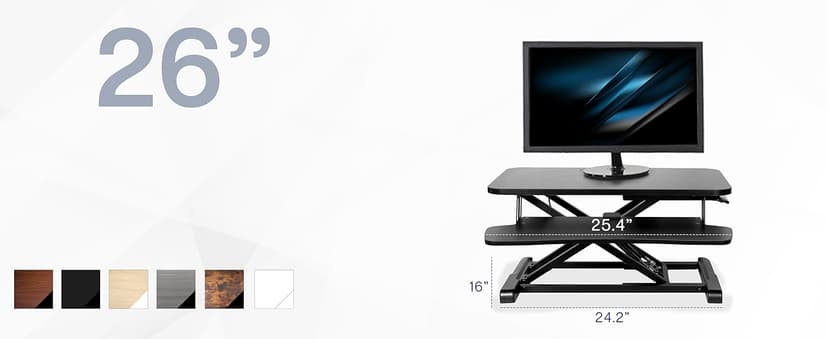 VIVO 48 inch Desk Converter, K Series, Height Adjustable Sit to Stand Riser, Dual Monitor and Laptop Workstation with Wide Keyboard Tray, Black, DESK-V048KB