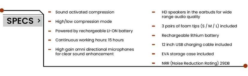 Walker's Shooting Training Protection 29 DB Omni-Directional Microphone Rope Hearing Enhancer Earbuds