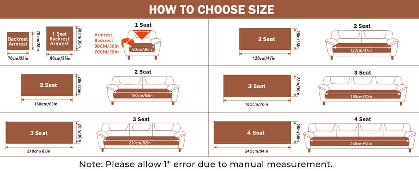 vctops Vintage Leather Look Sofa Cover Water Resistant Non-Slip Sectional Couch Cover Sofa Slipcover for Dogs, Children, Pets Furniture Protector (Coffee,43"x63")