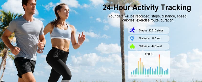 Smart Watch for Men Women (Answer/Make Call), 2025 1.83" HD Touchscreen Fitness Tracker, 110+ Sport Modes, Fitness Watch with Heart Rate/Sleep Monitor/Step, IP68 Waterproof Smartwatch for Android iOS