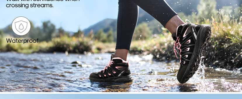 NORTIV 8 Women's Waterproof Hiking Boots Outdoor Trekking Camping Trail Hiking Boot Seeker