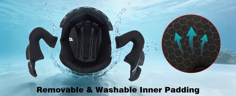Motorcycle Helmets Open Face for Streey Moped Scooter, Dual Visor 3/4 Moped Helmets for Adults Motorbike Half Helmet 601 DOT Approved Men and Women