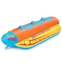 GYMAX Inflatable Kayak, 12.5Ft 507lbs Tandem Kayak with 2 Aluminum Paddles, 2 Padded Seats, Footrests, 2 Fins, Hand Pump, Carry Bag & Repair Kit, 2 Person Fishing Touring Kayak for Adults