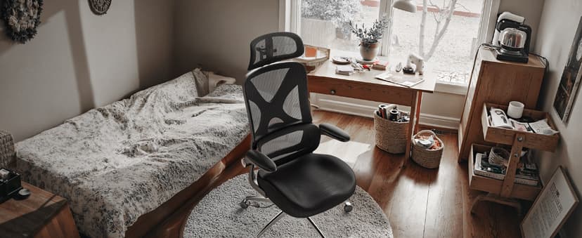 Ergonomic Office Chair with Headrest, Lumbar Support, Flip-Up Armrests, Thick Memory Foam Seat - 350lbs Capacity, Adjustable Height for Big & Tall, Perfect for Home Office Studios