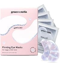 grace & stella Award Winning Under Eye Mask - Travel Essentials - Birthday Gifts for Women - Gel Eye Patches for Dark Circles, Puffy Eyes, Wrinkles, Undereye Bags - Vegan - Self Care (24 Pairs, Gold)