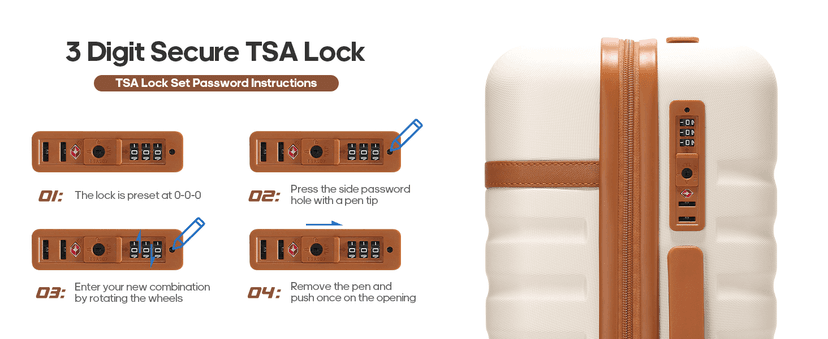 UKEIN Luggage Sets 3 Piece, Carry On Luggage 20In With Spinner Wheels,PC Hardside Suitcase Set with TSA Lock,Durable Carry On Suitcase With Travel Backpack for Men (Black, 3 piece set (20inch))