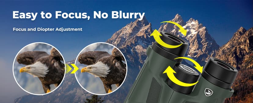 Gosky 10X42 HD Binoculars for Adults with Phone Adapter, High Power Binoculars with BAK4 Prism and FMC Lens, Waterproof Binocular for Bird Watching Hunting Traveling Outdoor Sports