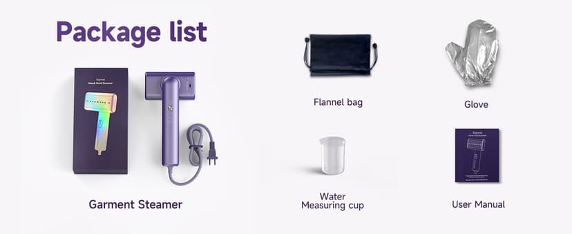 Portable Travel Steamer for clothes - 1200W Clothes Steamer Handheld Remover Fabric Clothing Wrinkles, 15s Fast Heat-up Garment Steamer, 120V Countries Steam iron for Home, Travel