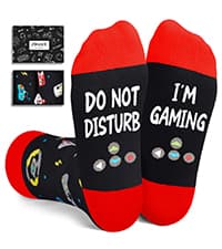 Gamer Gifts for Teens Boys - Video Game Gifts, Gaming Socks for Kids 4-18 Years with Greeting Card