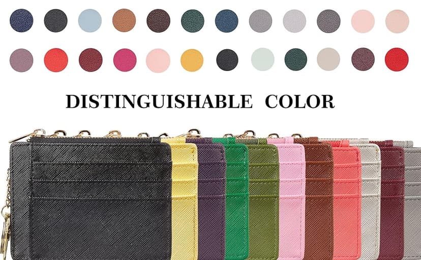 Sodsay Card Case Slim Front Pocket Wallet for Women Credit Card Holder with Keychain