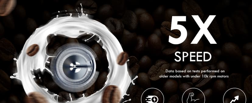 Zulay Kitchen Powerful Milk Frother Wand With Duracell Batteries - Ultra Fast Handheld Drink Mixer - Electric Whisk Foam Maker for Coffee, Lattes, Cappuccino & Matcha - Z1 Motor - Black B09D8T11YS