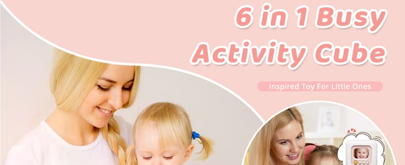 Busy Cube Toys for 1 Year Old Girl Gifts, Montessori for Baby Girl, Travel Sensory Toys for Toddlers 1-3, Learning Fine Motor Skills| 1st Birthday Girl Gifts 12 Months +