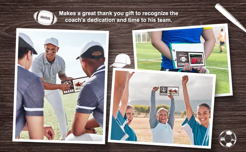 Sumind Sport Graduation Coach Picture Frame Football Softball Baseball Soccer Basketball Volleyball Graduation Photo Frame Thank You Coach Gift 4" x 6"(Basketball)