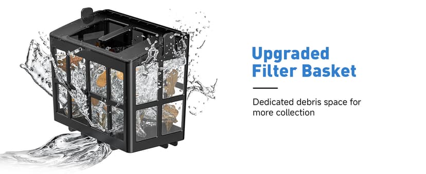 Pool Vacuum for Above Ground Pool, Lasts Up to 180 Mins, Self-Parking, LED Indicator, Wall Climbing Above Ground Pool Vacuum for Inground Pools, Robotic Pool Cleaner for Pools up to 2000 Sq.ft