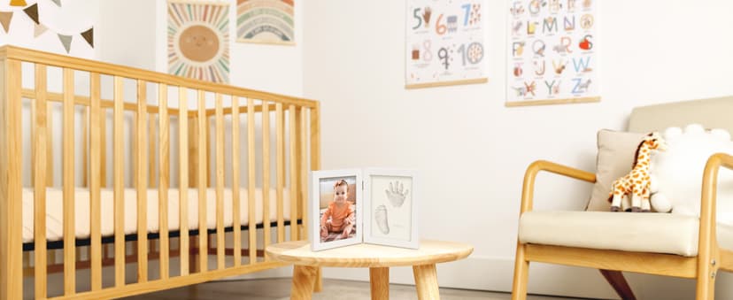 Baby Hand and Footprint Kit, Quick Dry Clay - Newborn Keepsake Feet and Handprint Kit, Nursery Picture Frame, Pet Dog Paw Prints,Personalized New Mom Gifts for Baby Showers & Registry(Onyx Black)