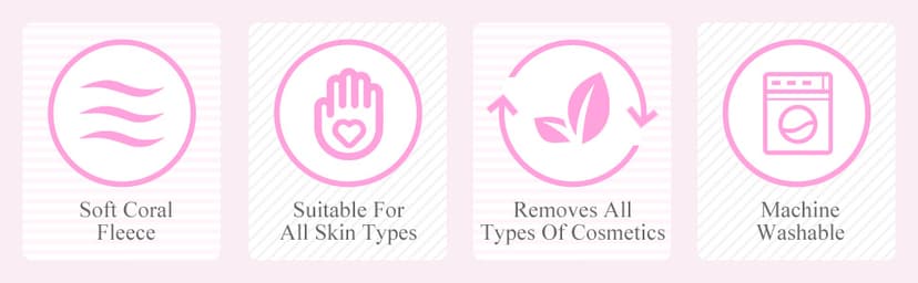 HOMEXCEL Premium Makeup Remover Cloth 24 Pack, Reusable Super Soft 7 x 7 Inch Facial Cleansing Cloths with Just Water, Highly Absorbent Microfiber Coral Velvet Face Towels Washcloths