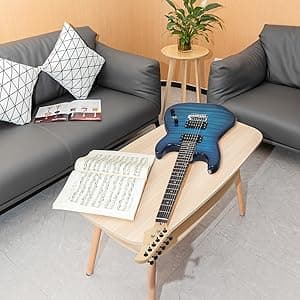 Ktaxon Electric Guitar Kit, 39 Inch H-H Pickups Beginner Electric Guitar Set with 20W Amplifier, Bag, Strap, Cable, Accessories for Adults & Teens (Tiger Blue)