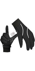 Unigear Lightweight Running Gloves, Touch Screen Anti-Slip Warm Gloves Liners for Cycling Biking Sporting Driving for Men Women