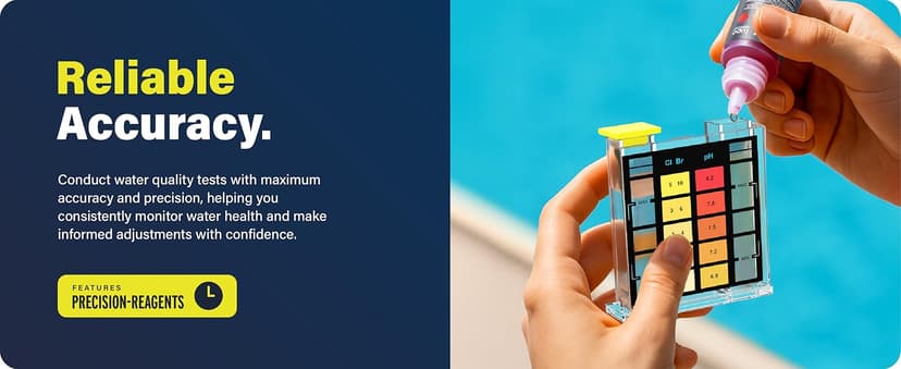 Lupo 3-in-1 Pool Test Kit | Pool Testing Kit for Residential Swimming Pools & Spas for Testing Total Chlorine, Total Bromine & pH | Pool Chemical Test for Quick & Accurate at-Home Pool Water Testing