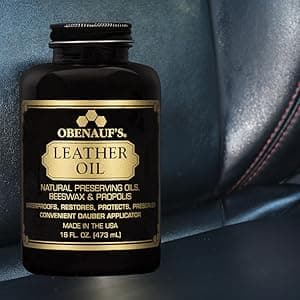 Obenauf's Leather Oil - Leather Conditioner (8oz) - Restore and Protect Leather Boots, Jackets, Purses as Well as Car Leather, Leather Furniture and Much More - Made in The USA (with Applicator)