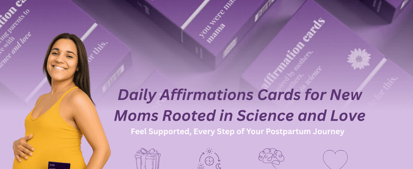55 New Mom Affirmation Cards – Daily Positive Affirmations for Postpartum Essentials & Pregnancy Must Haves – Thoughtful Gifts for New Moms After Birth – Compact Size, Premium Card Stock & Stand