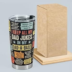 Funny Gift For Dad - Stainless Steel Tumbler 20oz - Dad Joke Gifts - Father Gift From Daughter, Son, Wife for Birthday, Fathers Day - Christmas Gifts For Men, Uncle, Brother